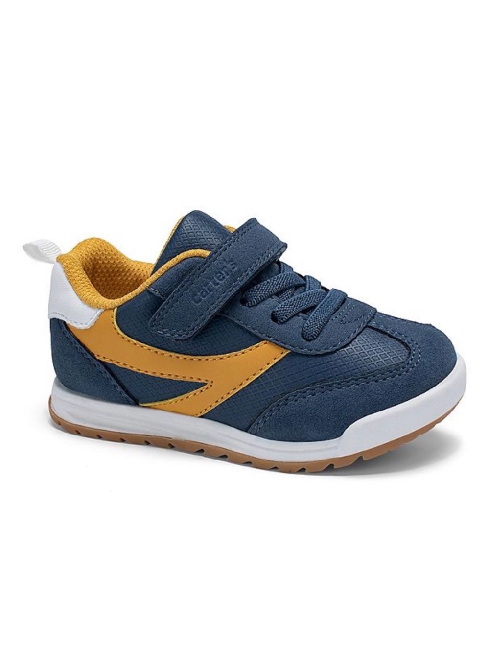 Carter's Navy and Mustard Toddler Sneakers with Hook-and-Loop Strap